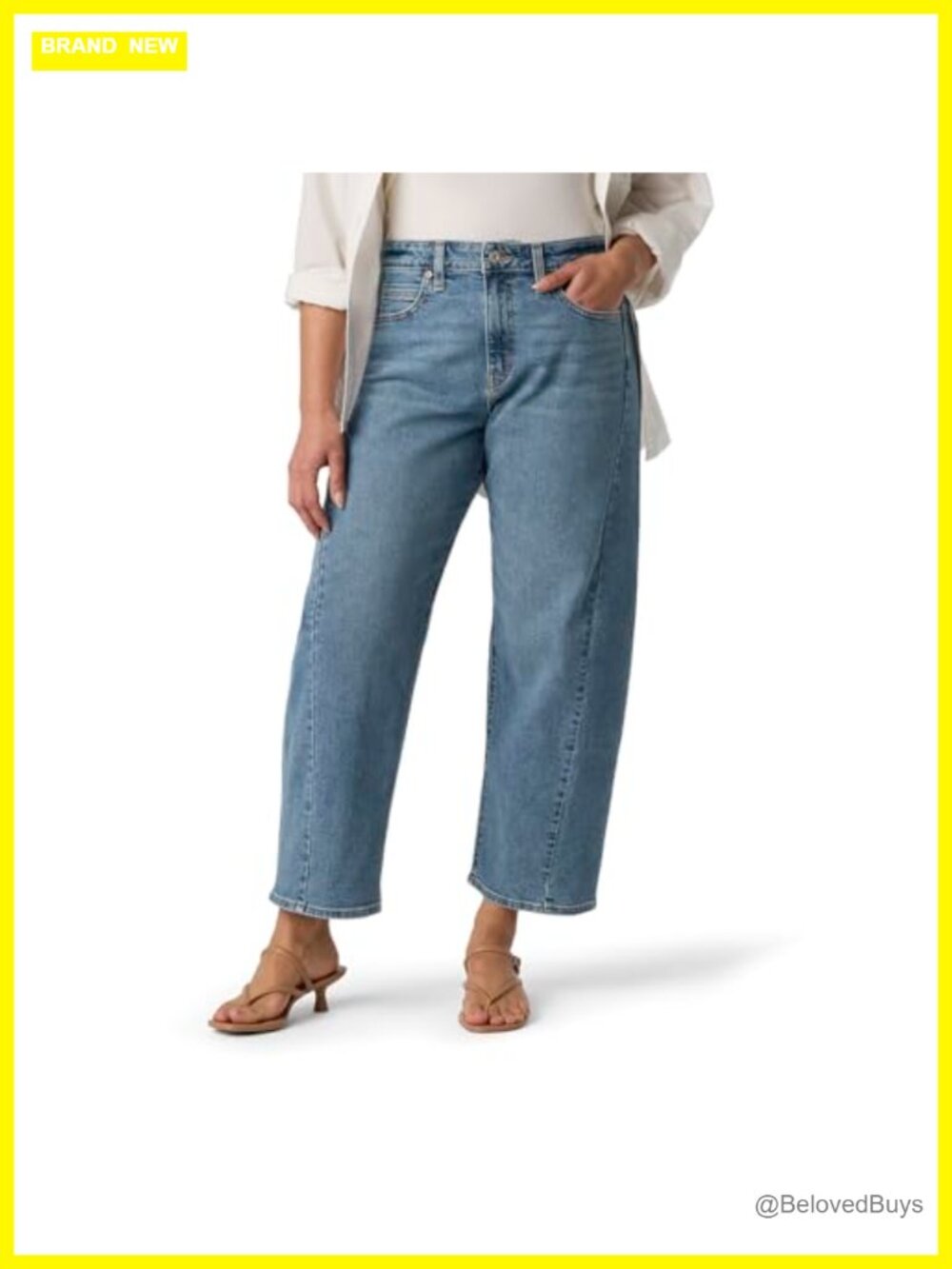 Levi Strauss Signature Gold Women's Heritage Barrel Jeans Mid Rise Stretch Denim